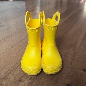 Crocs Yellow Kids Rain Boots